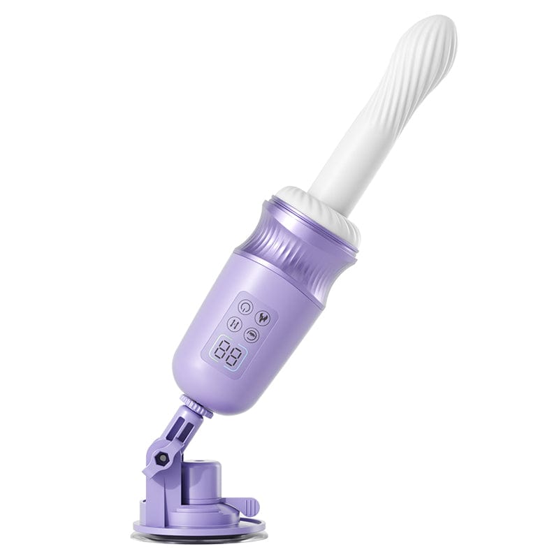 Quusvik - Pure Moon G-Spot Vibrator – 7 Thrusting & Heating Modes, APP Controlled Dildo Machine with Display & Suction Cup