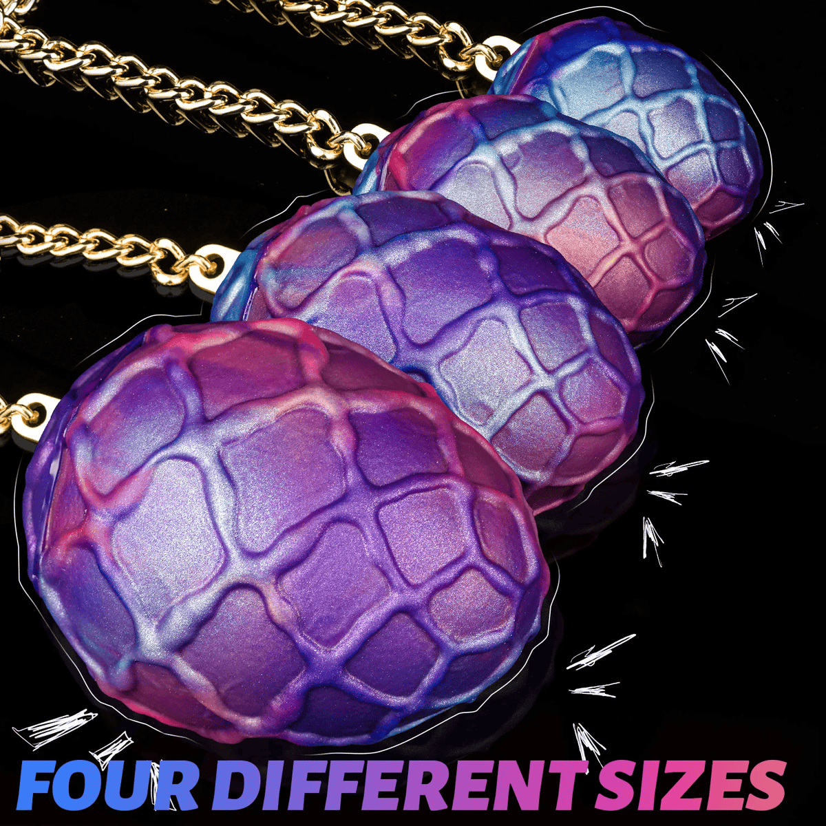 Textured Dragon Egg Silicone Anal Traction Plug