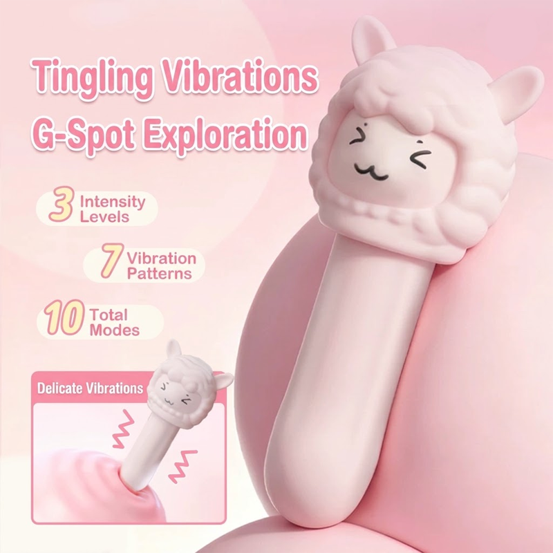 LOVETIDE XiMieMie Cute Alpaca Dual-Play Clitoral Suction & Vibrating Wand Set