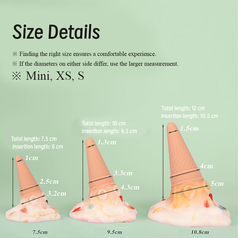 "Melted" Ice Cream Waffle Cone Fantasy Anal Dildo & Plug