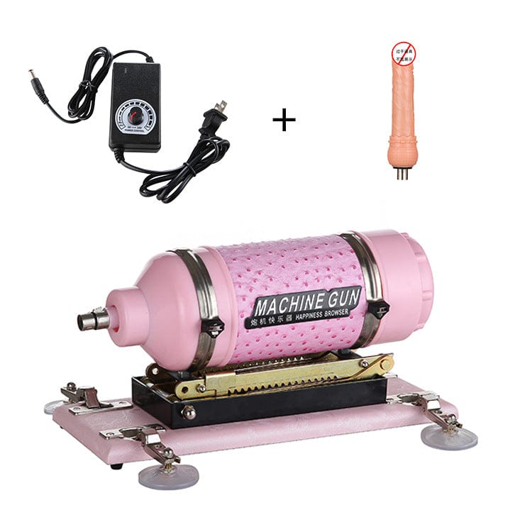 Quusvik Automatic Thrusting Pleasure Machine with Suction Cup and Dildo Attachments