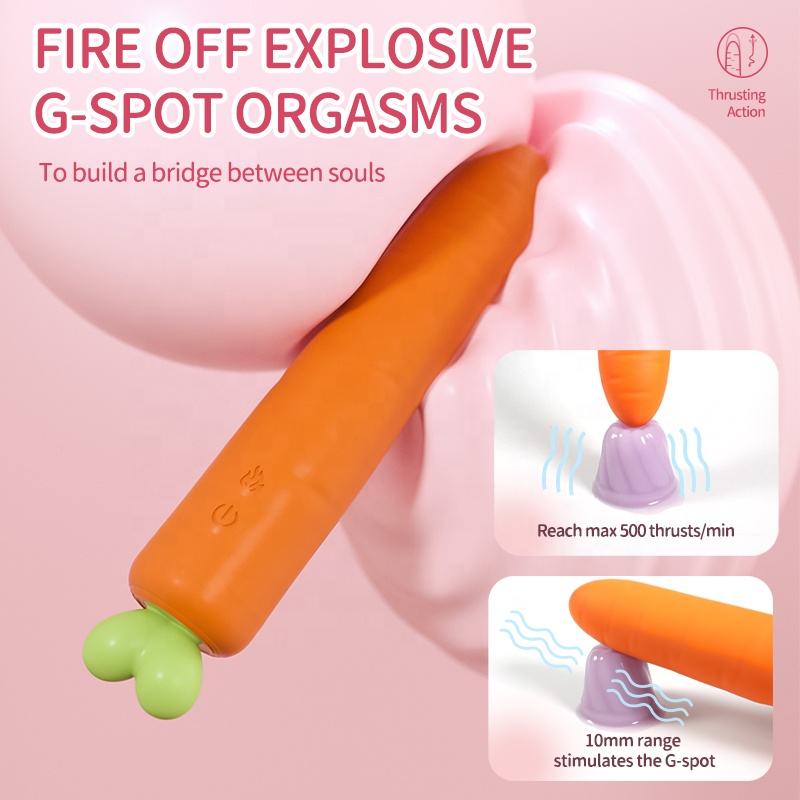 Carrot Heating Telescopic Vibrator – Automatic Thrusting & Deep Stimulation