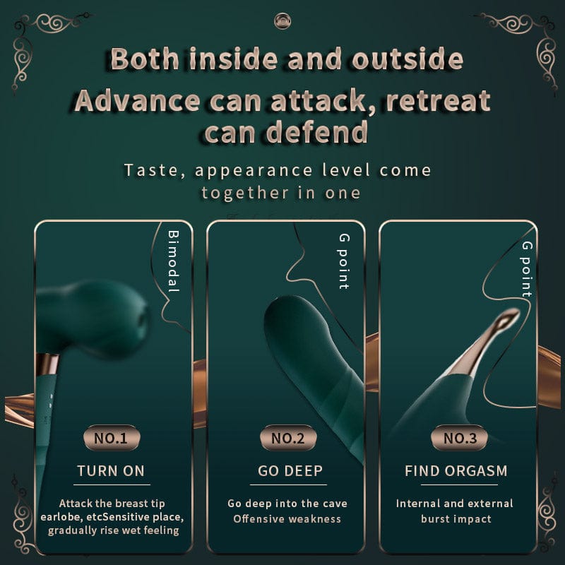 Quusvik Thor Hammer Vibrator – Telescopic & Suction G-Spot Massager, 10 Modes, Magnetic Rechargeable, IPX6 Waterproof