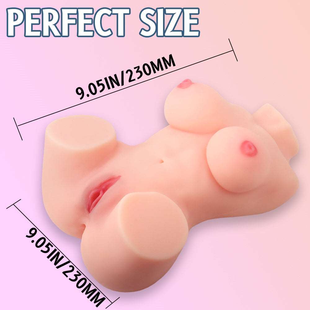 Quusvik- 5.7lb Realistic Vagina Breast Pocket Pussy Ass Masturbator With 3d Dual Channel - Quusvik