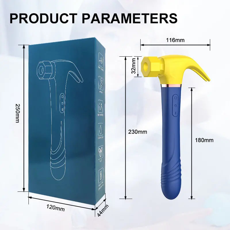 Quusvik 4 in 1 Hammer Sucking Vibrator Masturbation Dildo G-Spot Women's Toy8