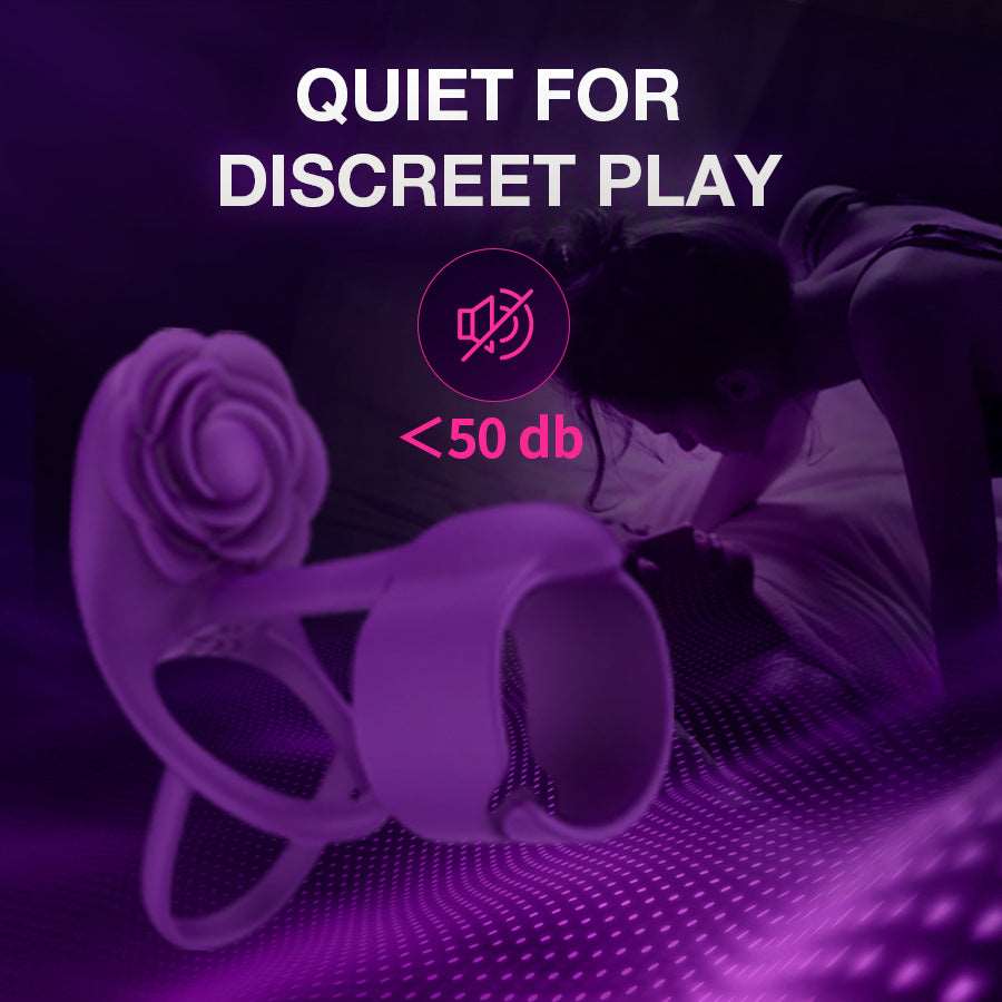 Quusvik- Aphrodite Vibration Penis Ring & Clit Stimulator Rose Toy For Couples - Quusvik