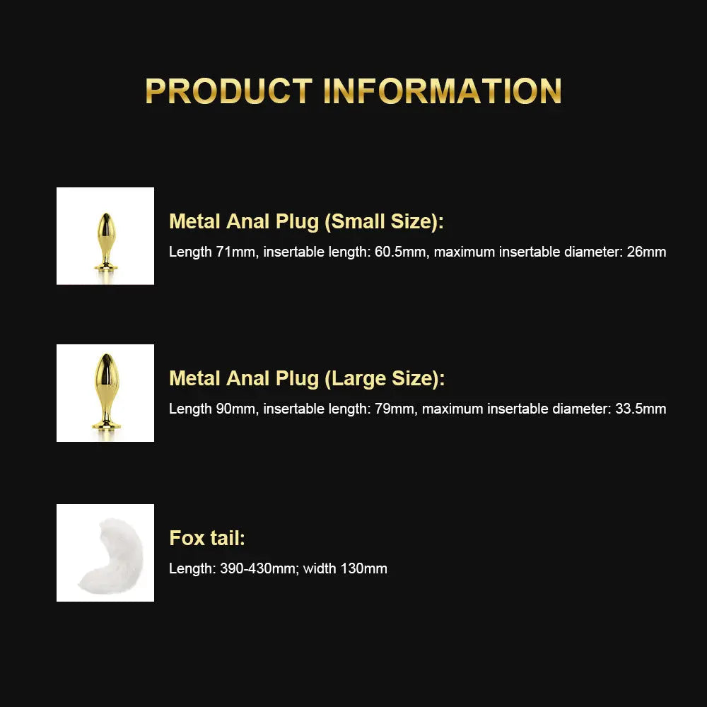 Quusvik metal butt plug with streamer design in gold for sexual wellness2