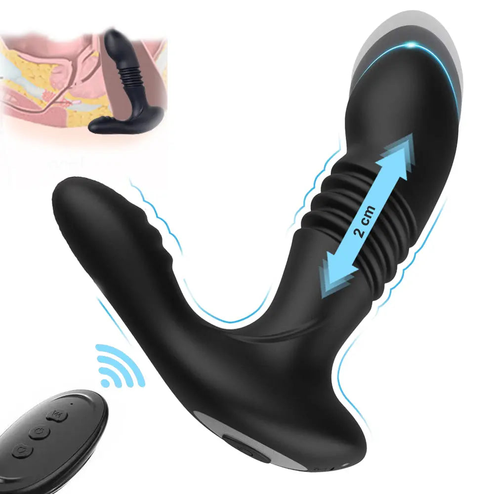 Quusvik Men's Retractable Prostate Anal Plug G-point Stick Vibrator for Gay3