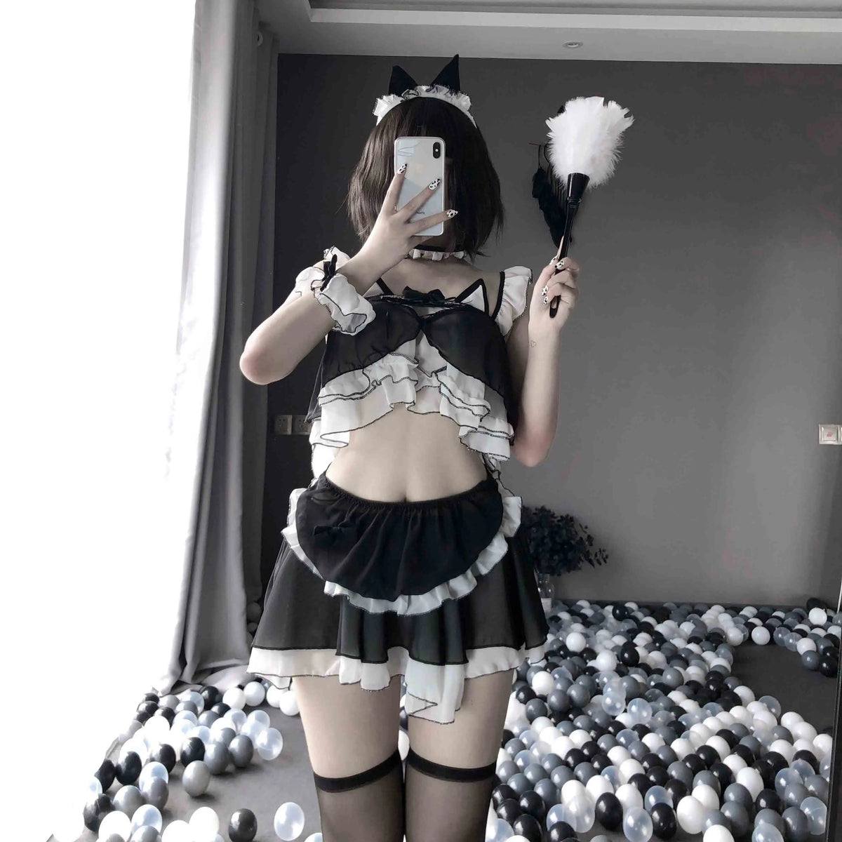 T-2276 Erotic lingerie Sexy cat girl uniform seduction nightclub outfit - Quusvik
