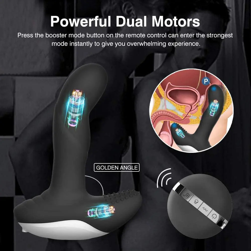Quusvik dual motors vibrating anal vibrator for men with remote control, heating butt plug prostate massager stimulator gay toy3