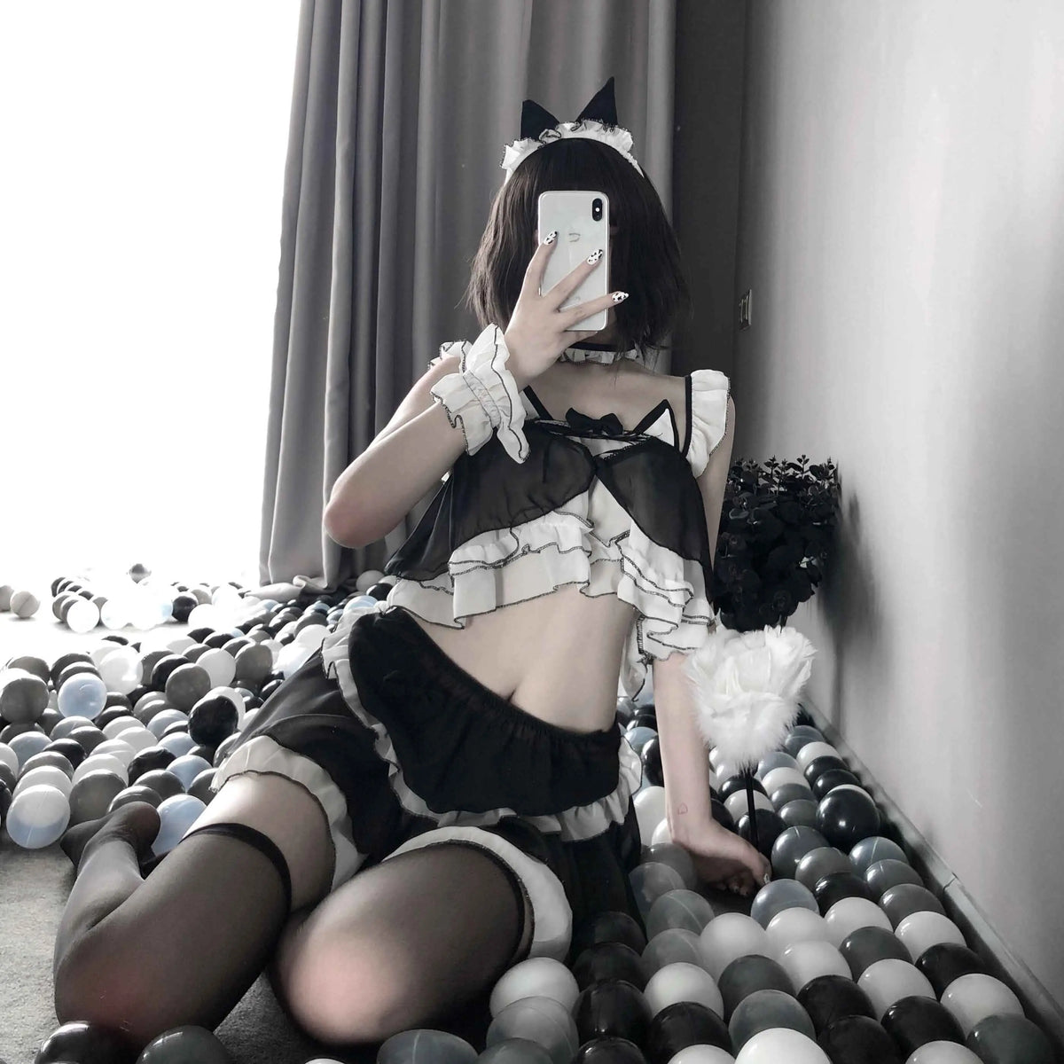 T-2276 Erotic lingerie Sexy cat girl uniform seduction nightclub outfit - Quusvik