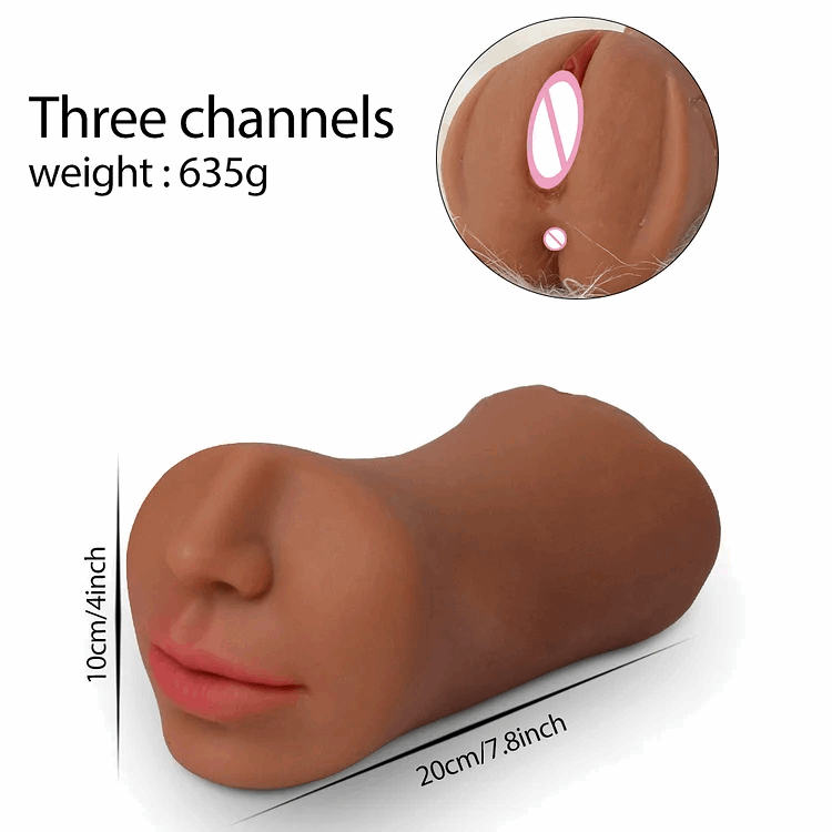 Quusvik- 3 In 1 Male Masturbator Oral Vagina Anus - Quusvik