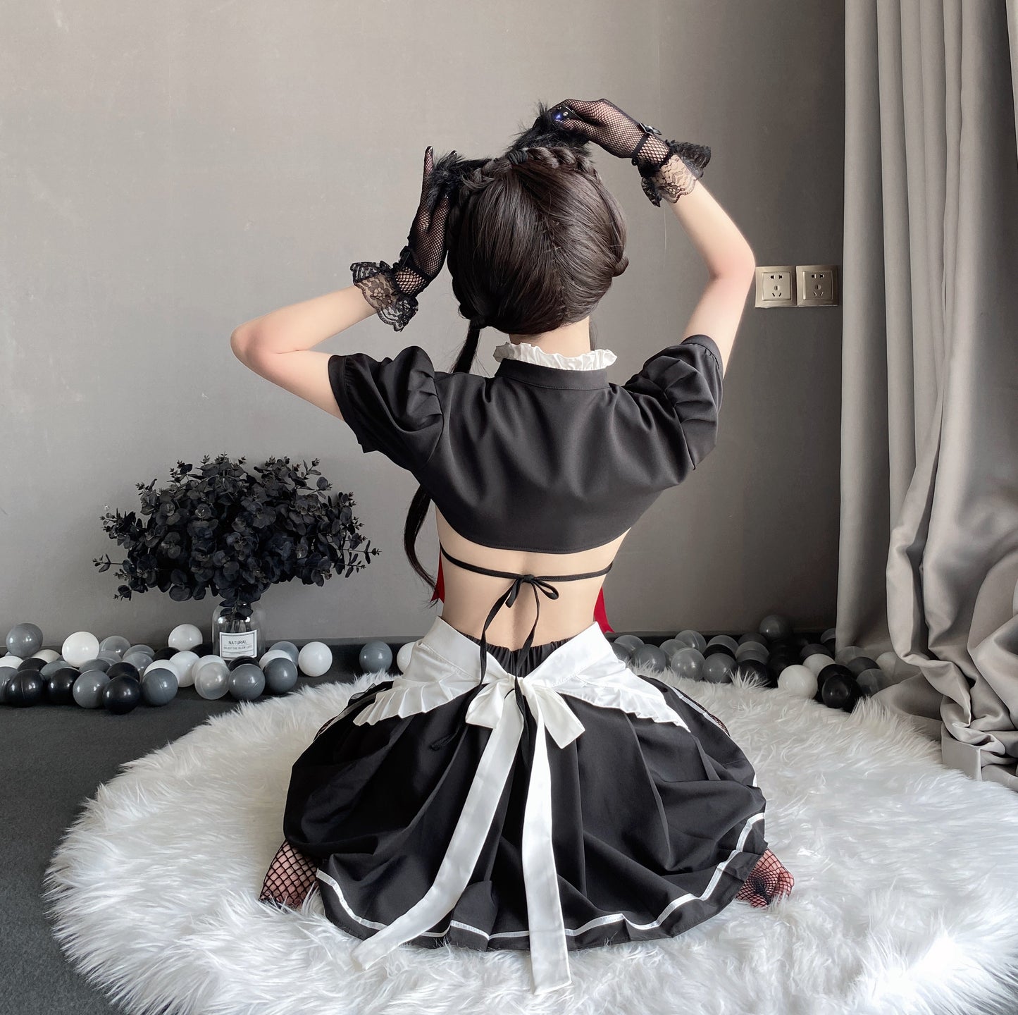 T-2620 Cute maid dress passion uniform seduction set - Quusvik