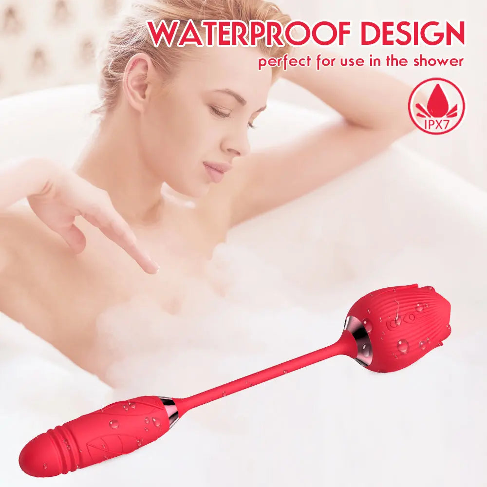 Quusvik-Rose 2nd generation female toy vibrator sucking licking sex device clitoris sucker - Quusvik
