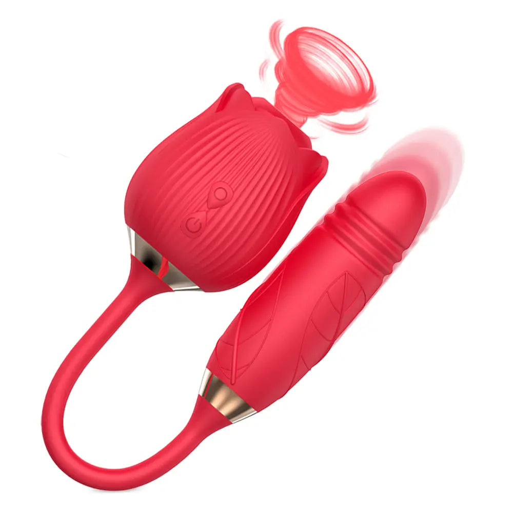 Quusvik-Rose 2nd generation female toy vibrator sucking licking sex device clitoris sucker - Quusvik