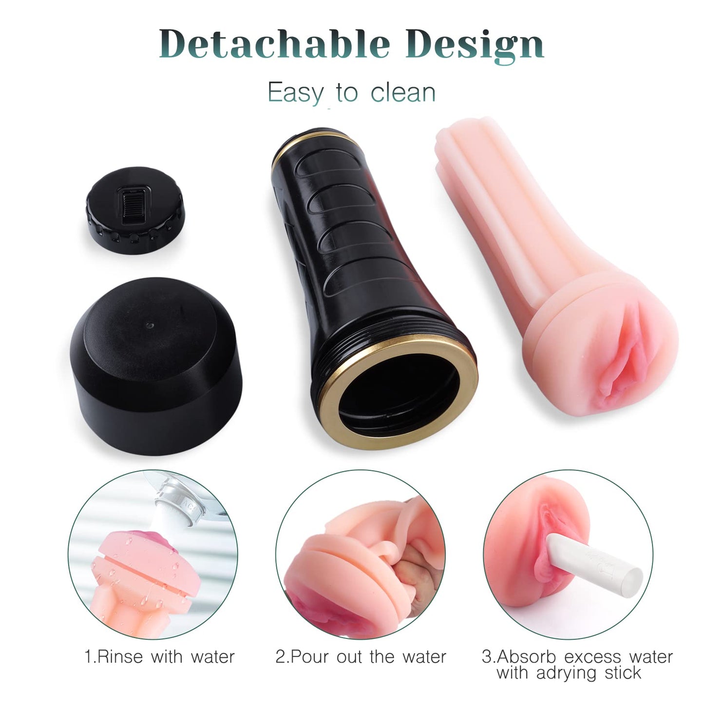 Quusvik- Male Masturbators Cup Realistic Textured Pocket Vagina Pussy Masturbation Stroker - Quusvik