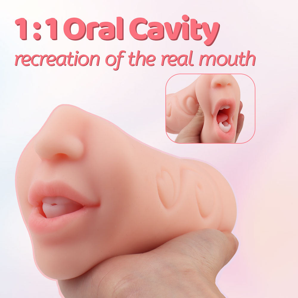 Quusvik- Pocket Pussy Realistic Oral Sex Male Masturbator Sex Toys For Men - Quusvik