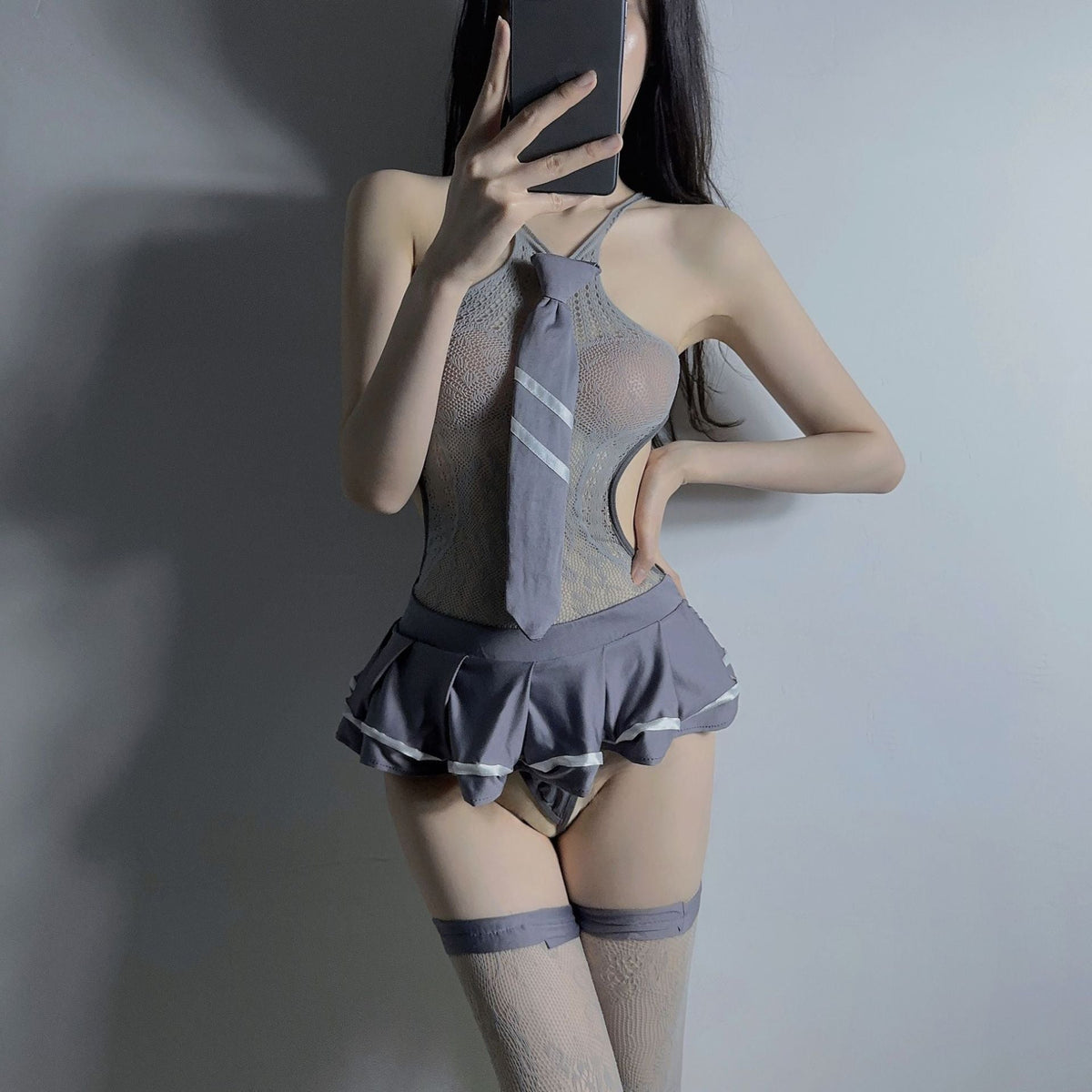 T-2102 Cute preppy style perspective temptation Siamese JK group - Quusvik
