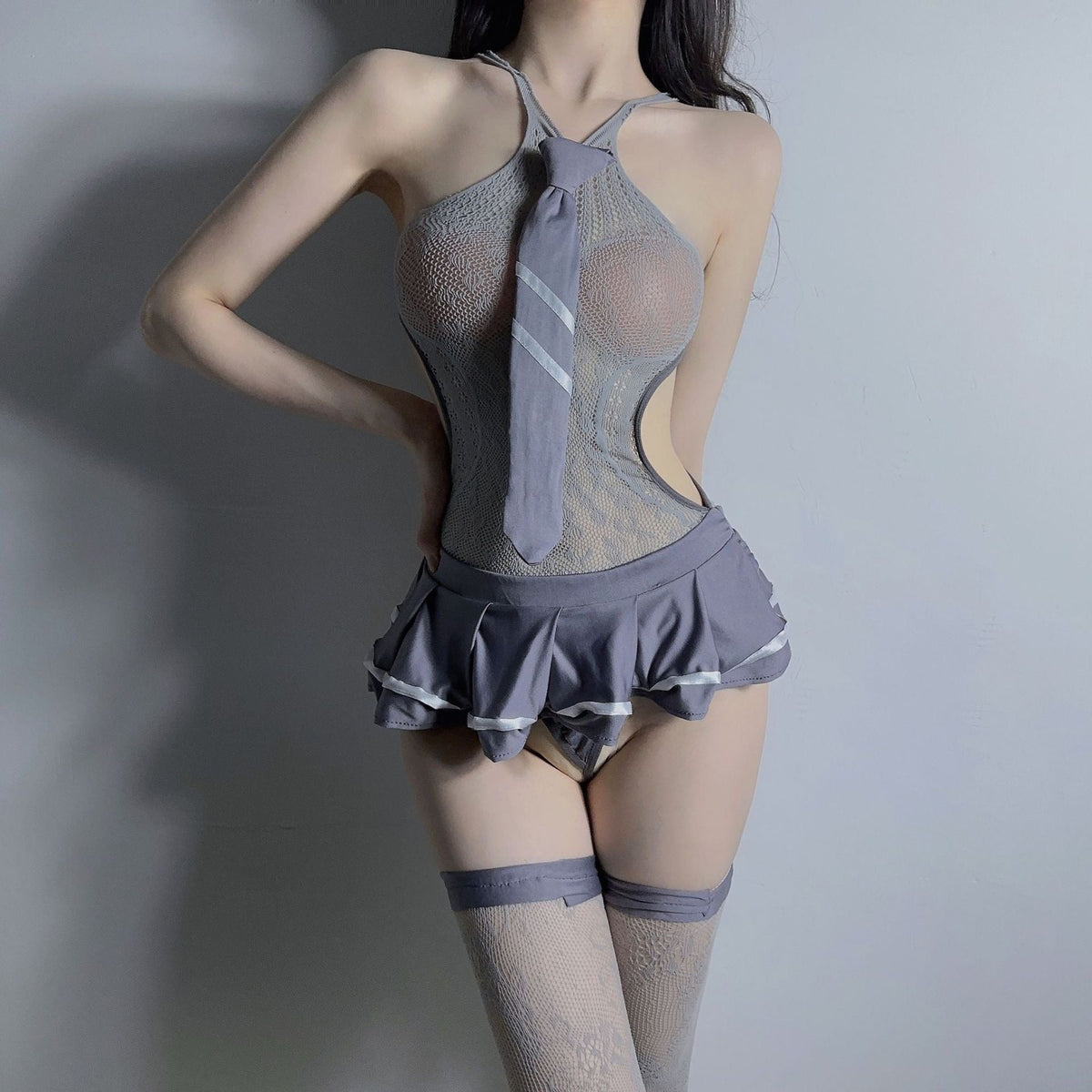 T-2102 Cute preppy style perspective temptation Siamese JK group - Quusvik