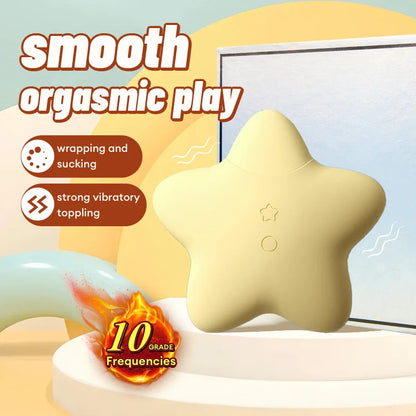 Starry sky projection light vibrator sucking vibration fun wireless charging-Quusvik