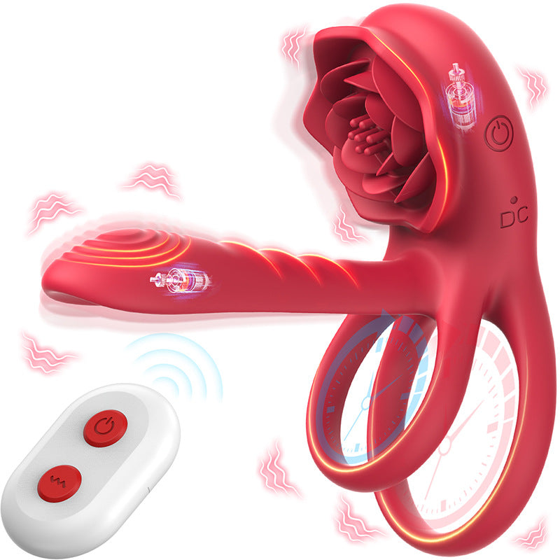 Quusvik - Rose Cock Ring Vibrator Clit Stimulator Couple Toy Upgraded Version