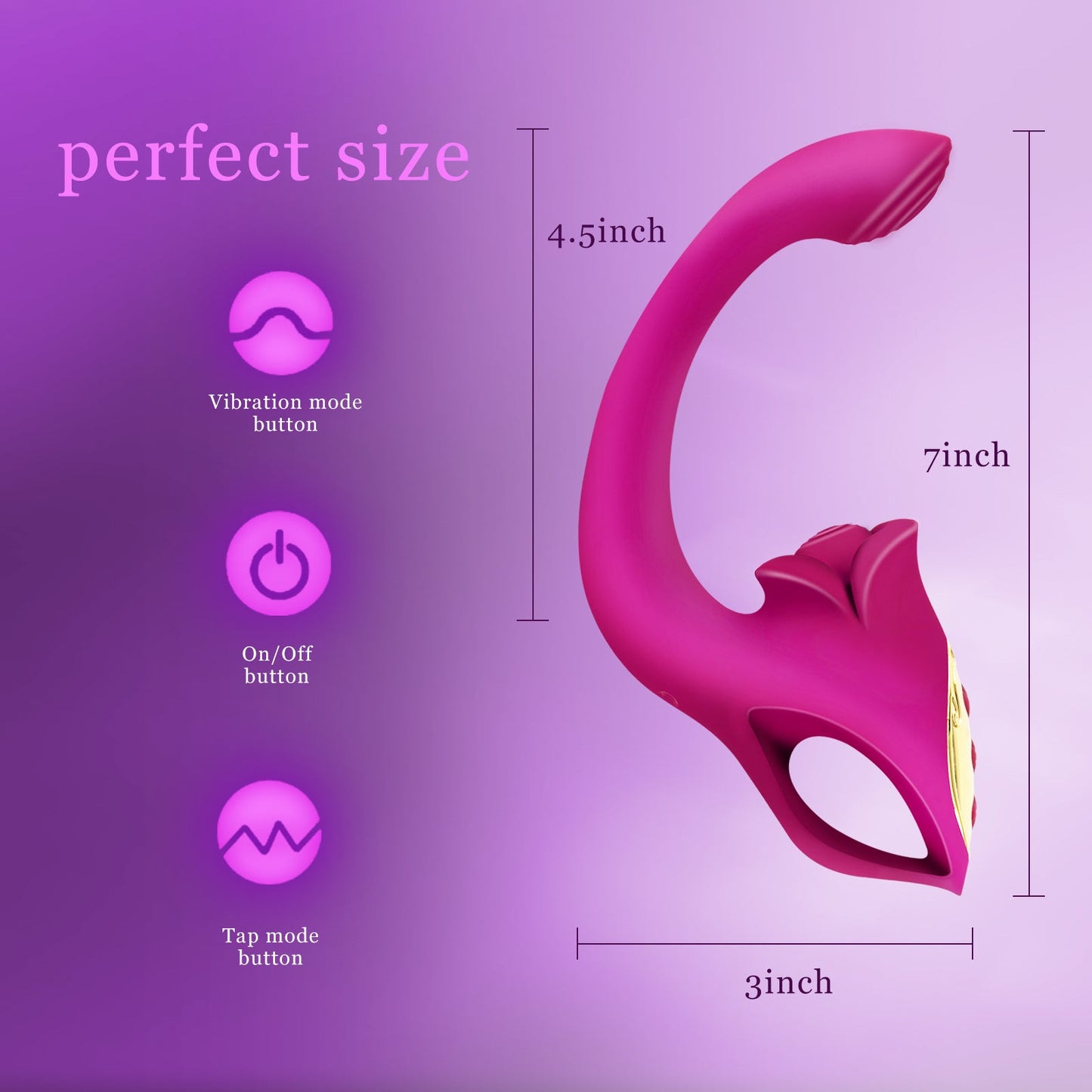 Quusvik 2 In 1 Rose Muncher Tapping Vibrator