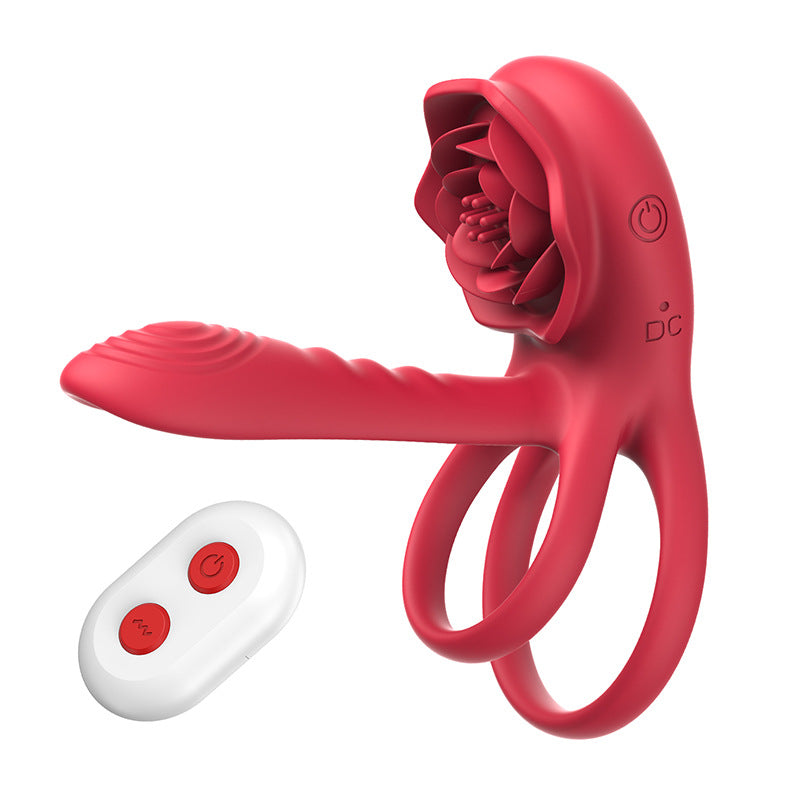 Quusvik - Rose Cock Ring Vibrator Clit Stimulator Couple Toy Upgraded Version