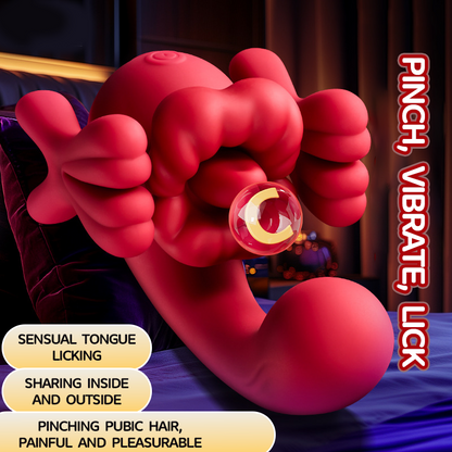 Rechargeable Tongue Vibrator with 20 Modes – Licking & Suction for Women