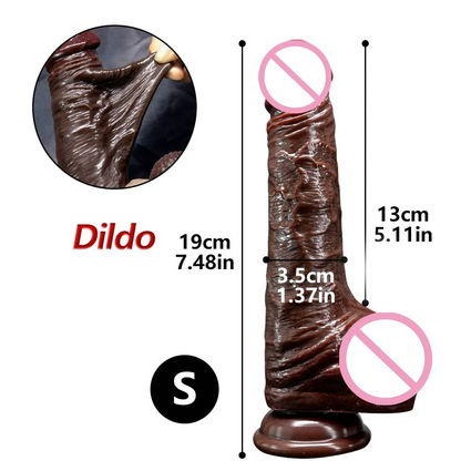 Realistic Sliding Foreskin Dildo – Ultra-Soft Dual-Layer Silicone with Strong Suction Cup for Deep Pleasure