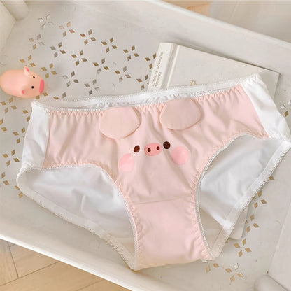 Sexy Pink Piggy Wirefree Push-up Bra Set