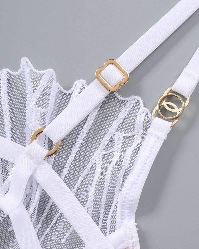 Thin Embroidered Bra and Panty 2 Sets