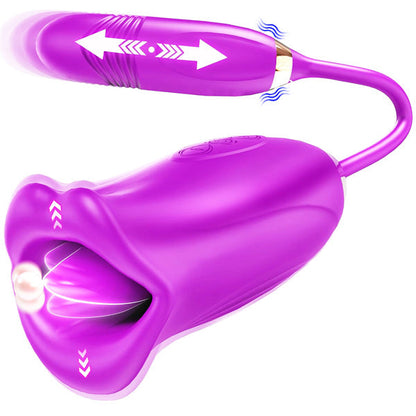 Quusvik - Rose Muncher Rose Kiss Tongue Vibrator With Thrusting Dildo Vibrator