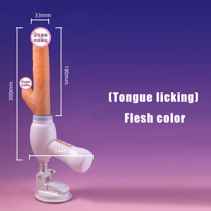 Automatischer Stoßdildo-Vibrator | Saugnapf-Vibrator mit 10 Geschwindigkeiten für Frauen quusvik