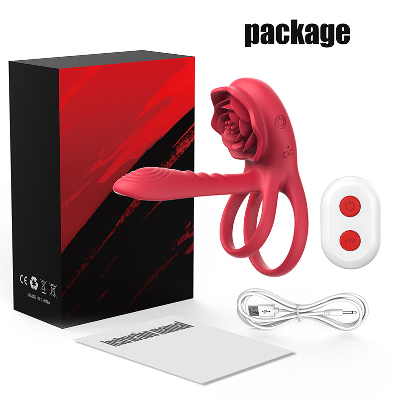 Quusvik - Rose Cock Ring Vibrator Clit Stimulator Couple Toy Upgraded Version