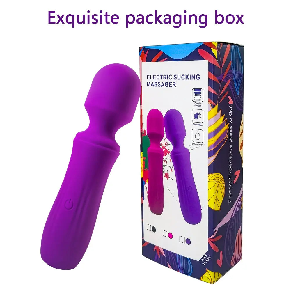 Quusvik rechargeable mini AV vibration massage stick for female masturbation with silicone all-inclusive glue and non-shaking hand design2