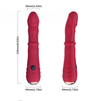 Quusvik 3-in-1 Heating G-Spot & Clitoral Vibrator – Steel Ball Sliding, 9 Vibrations, Waterproof