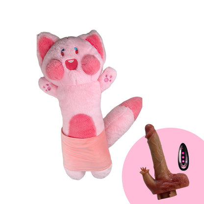 Plush Dildo Machine – Remote-Controlled Thrusting & Licking Sex Toy with Heating - quusvik