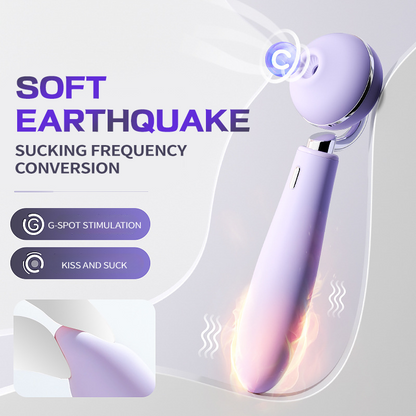 Sucking & Massage Stick Vibrator – G-Spot Stimulator with Silent Motor & 60-Min Battery Life
