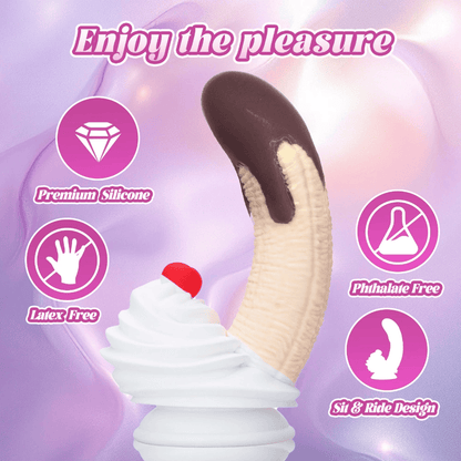 Chocolate Banana Silicone Dildo