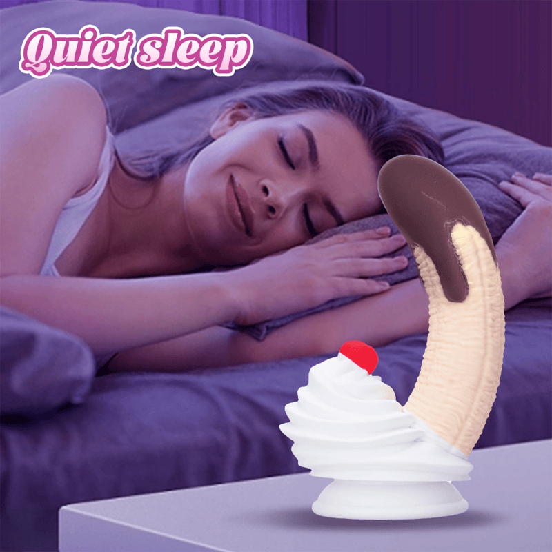 Chocolate Dipped Banana Split Cake Silicone Dildo