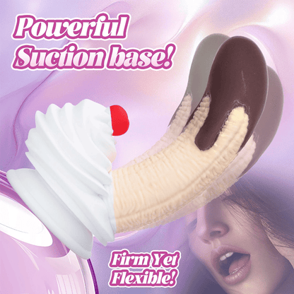Chocolate Dipped Banana Split Cake Silicone Dildo