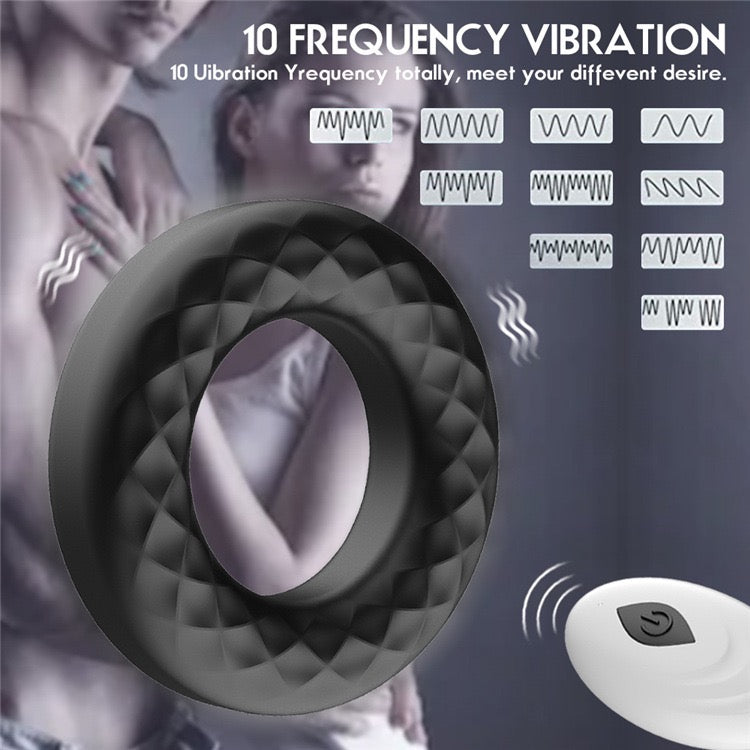 Quusvik - Remote Control Vibrating Penis Ring Sperm Lock Delay Magic Ring