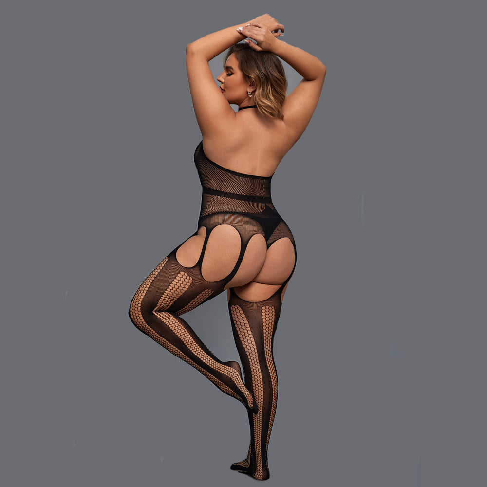 See-through Underwear Plus-Size Mesh Lingerie Sexy Erotic Bodysuit