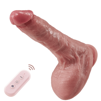 8.66” Lifelike Dildo with 7 Thrusting & Swinging, 10 Vibrating & Heating – Thick Shaft, Big Ball, Strong Suction & Remote Control