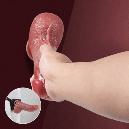 Derek Curved Glans Thrusting, Heating & Vibrating Anal Dildo – Realistic P & G-Spot Stimulator with Suction Cup & Remote Control