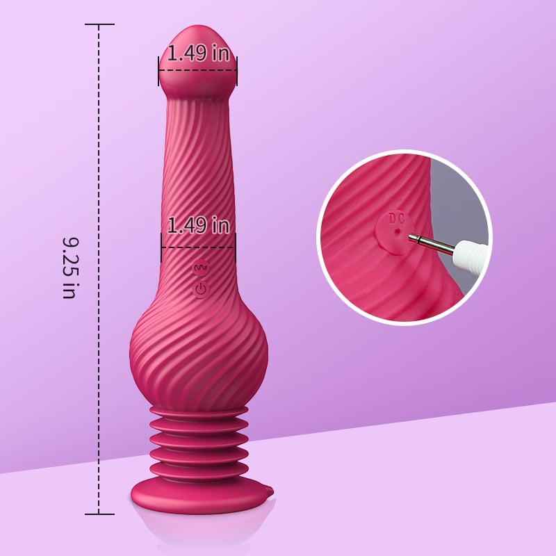 Knot Monster 10 Thrusting Vibrating Huge Dildo 9.25 In