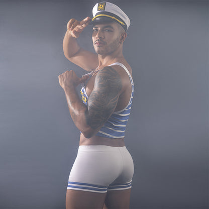 Men's Role Play Navy Uniform Sexy Underwear Set