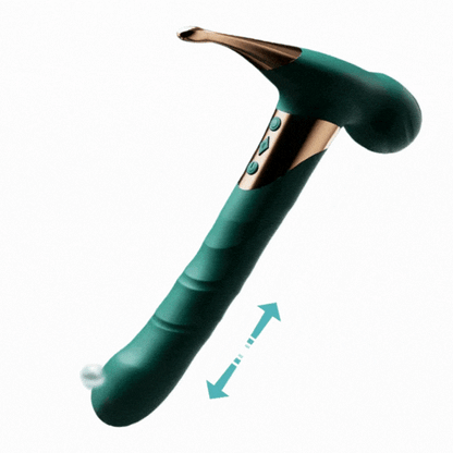 Quusvik Thor Hammer Vibrator – Telescopic & Suction G-Spot Massager, 10 Modes, Magnetic Rechargeable, IPX6 Waterproof