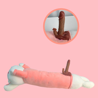 Plush Dildo Machine – Remote-Controlled Thrusting & Licking Sex Toy with Heating - quusvik