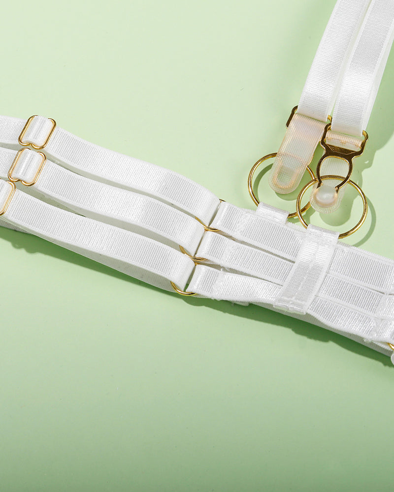 Embroidered Lace Heart Shape Lingerie Set